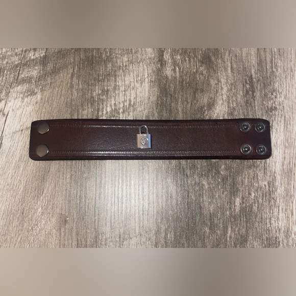 Upcycled Jewelry - Upcycled Faux Leather Bracelet